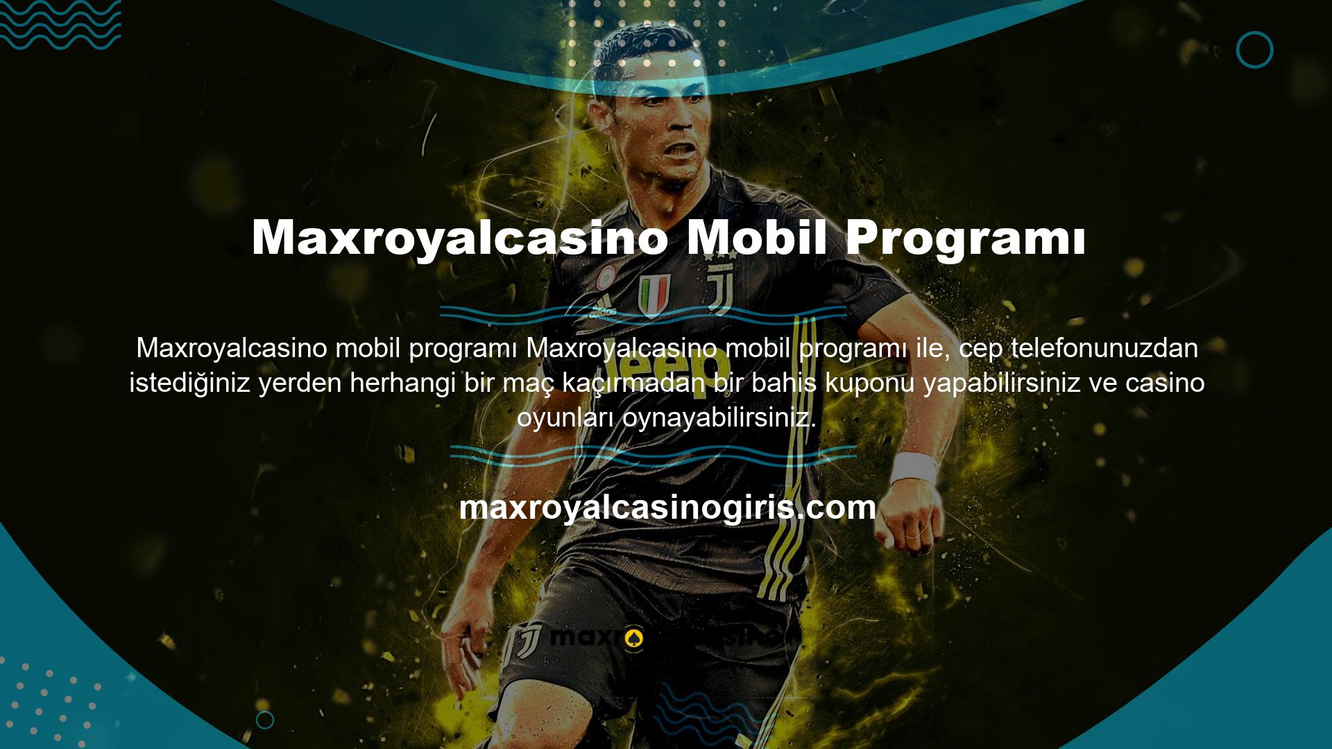 Yeni bir bahis sitesi olmasına rağmen, kullanıcılarına geniş bahis yelpazesi, casino oyunu ayrıntılı ve müşteri merkezli hizmet politikası ile hizmet veren Maxroyalcasino Live Casino sitesi kısa sürede büyük ilgi gördü